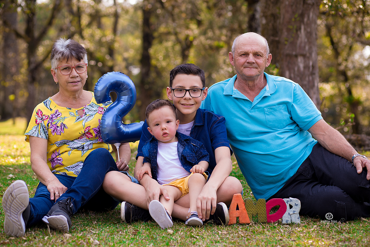 os avos participaram do ensaio de familia