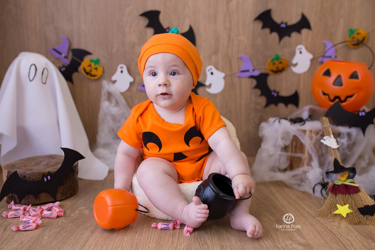 NO ENSAIO INFANTIL USAMOS O HALLOWEEN COMO TEMA