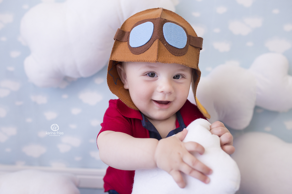 no ensaio infantil o bebe sorri