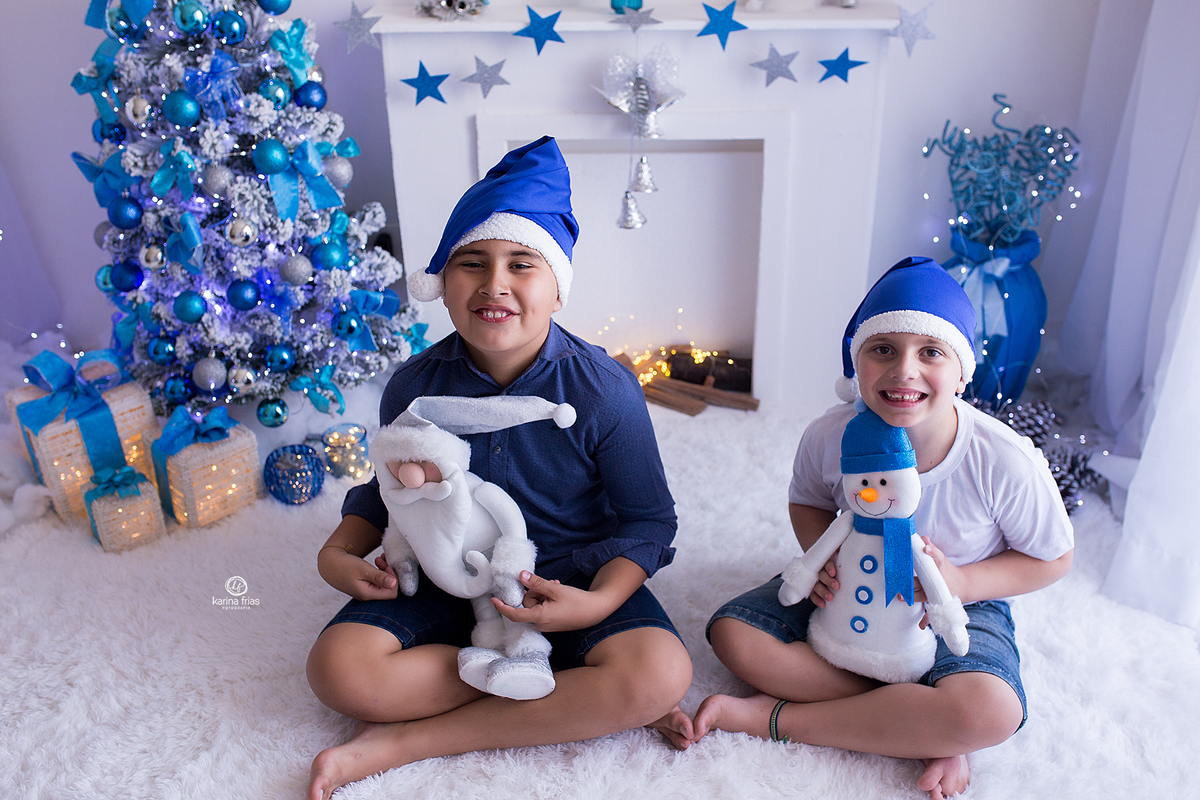 no ensaio de natal as crianças se divertem