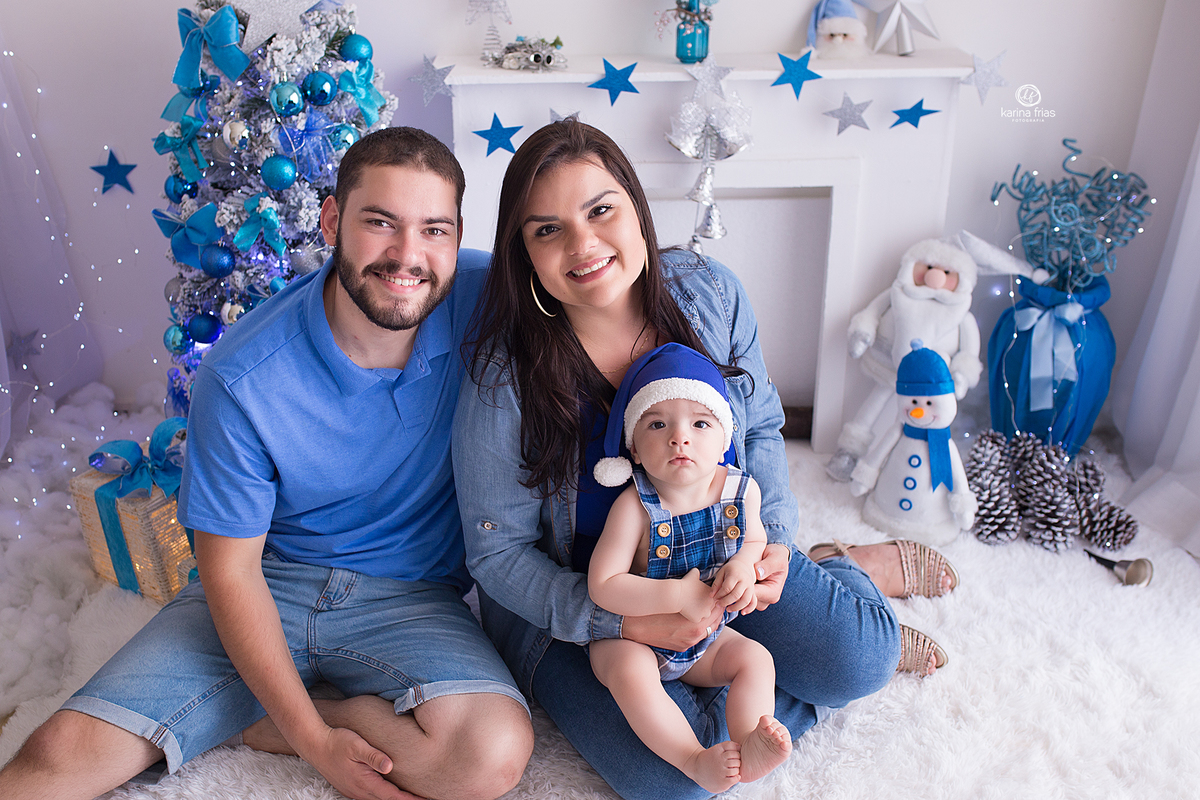 a familia participou do ensaio de natal do filho