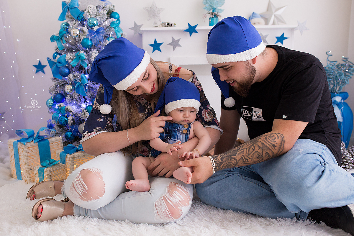 a familia participou do ensaio de natal do filho