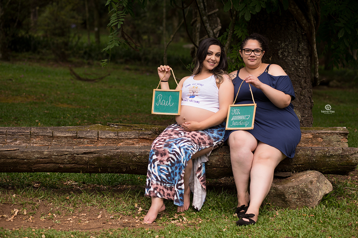 a irmã participou do ensaio de gestante