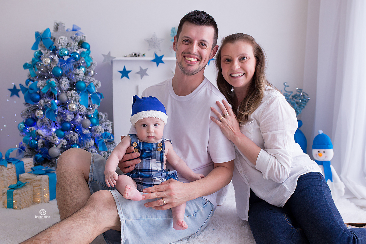 a familia toda participou do ensaio de natal