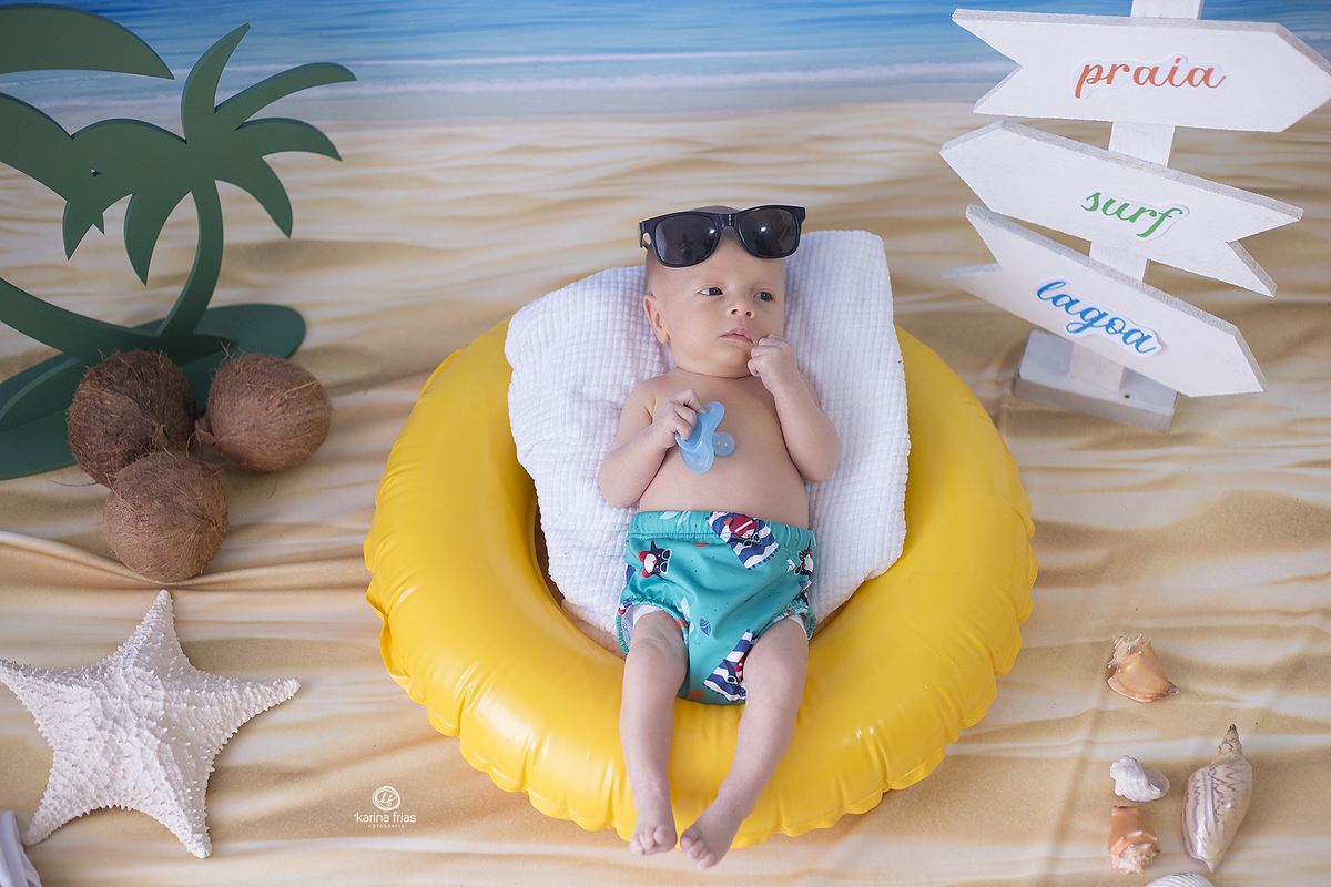 no acompanhamento mensal o bebe esta dentro da boia