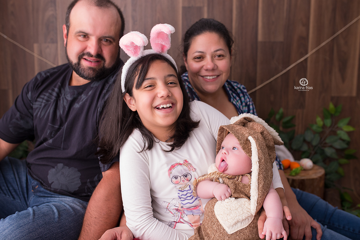 a familia participou do ensaio de pascoa
