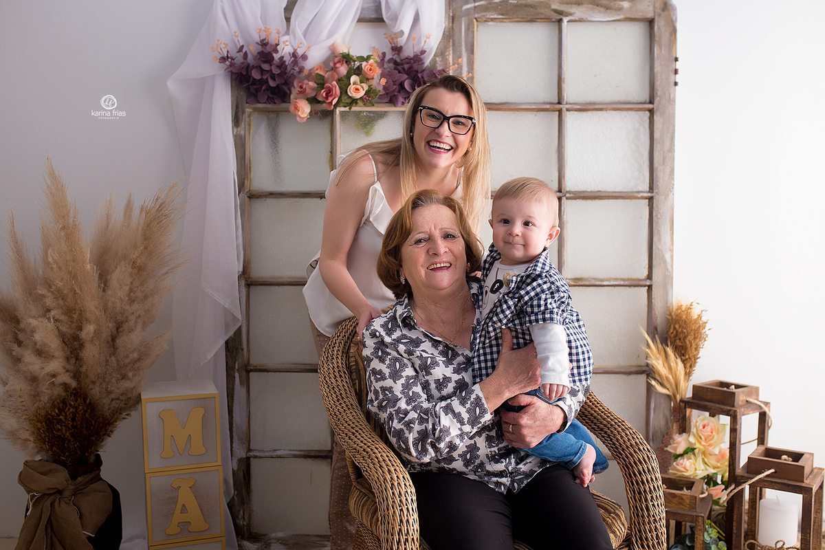 a avo também participou da sessão de dia das mães