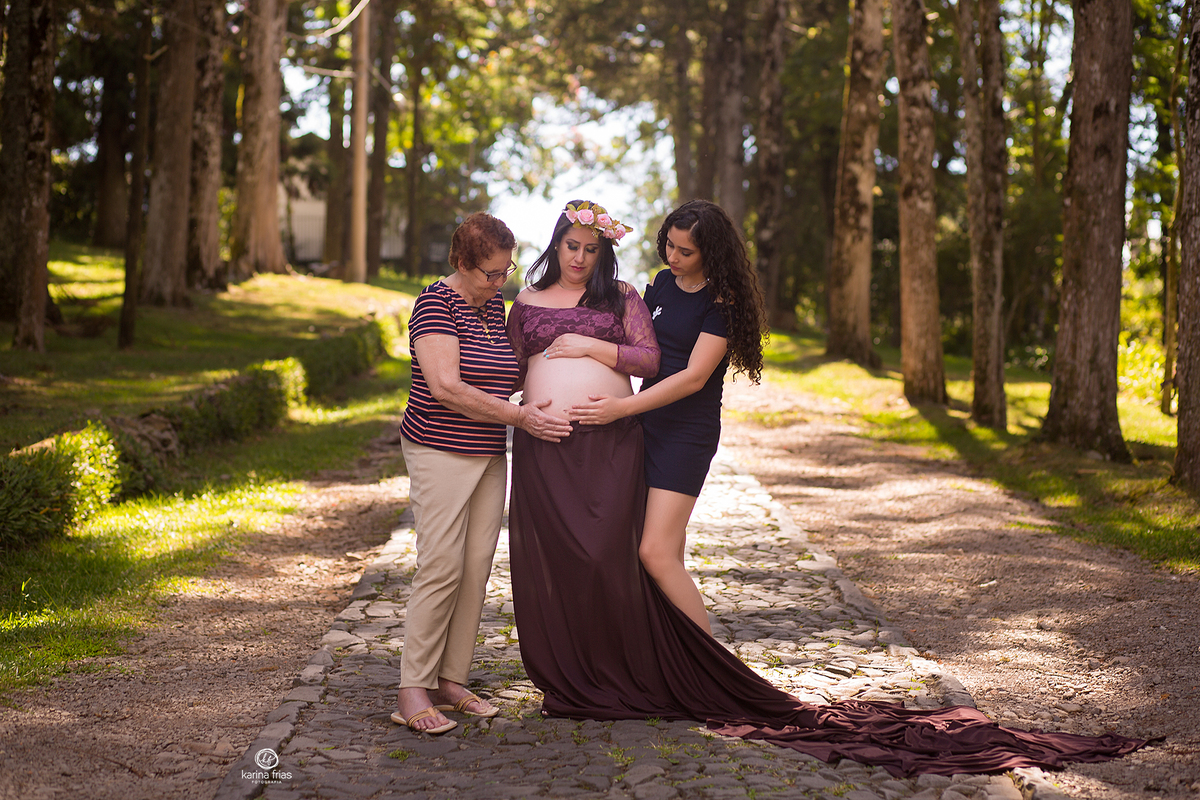 a familia participou do ensaio de gestante