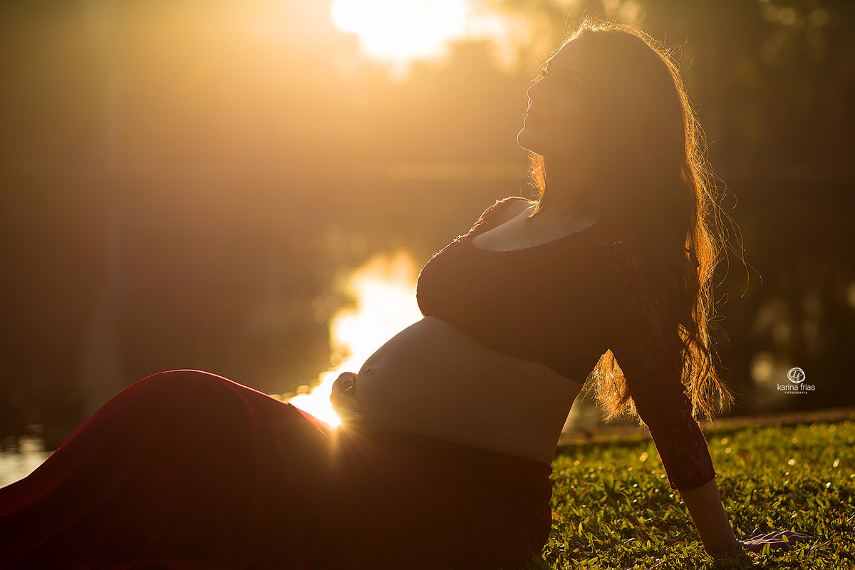 usamos o por do sol para as fotos de gestante