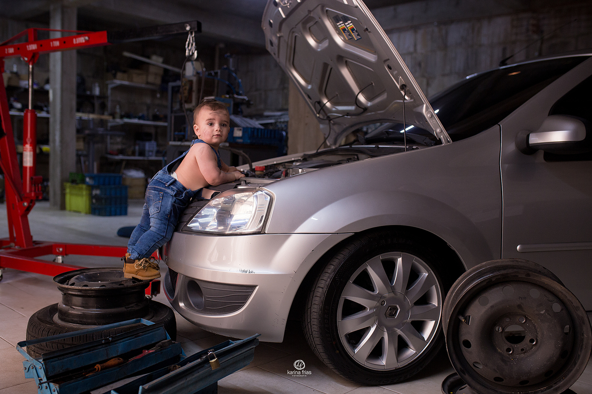 ensaio smash the cake de mecanico em caxias do sul-rs