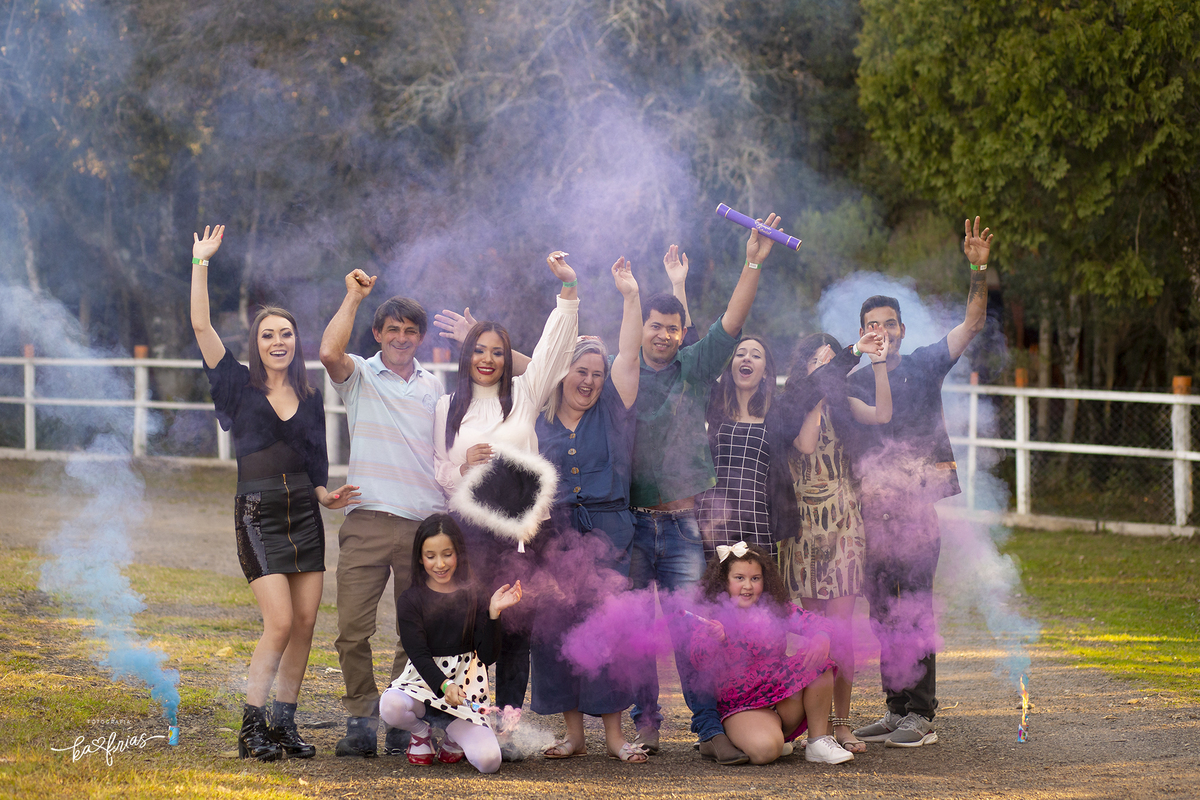no ensaio de formatura a familia toda participou
