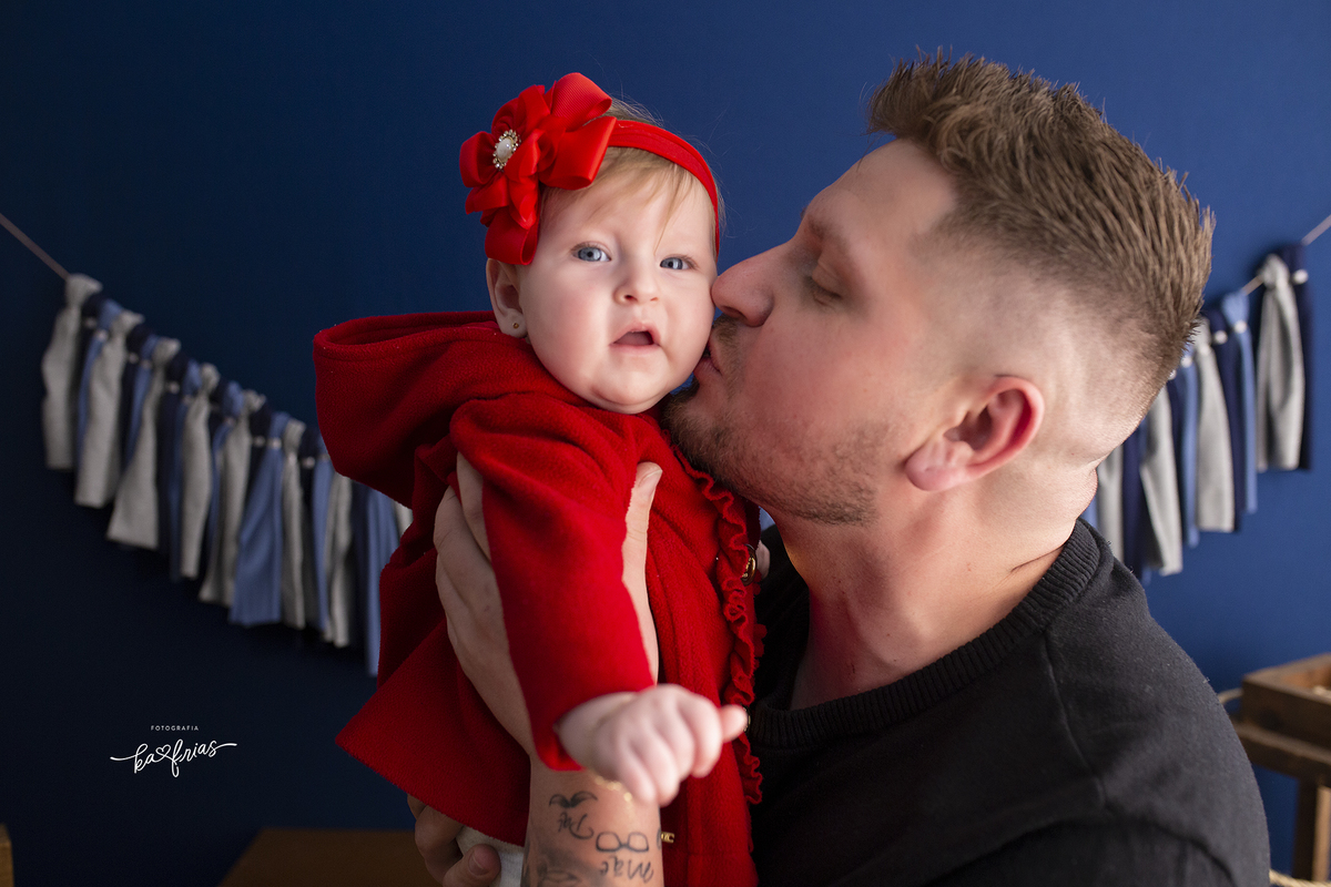 o pai beija a filha no acompanhamento mensal