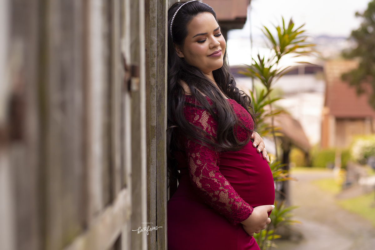 no ensaio externo a gestante descansa