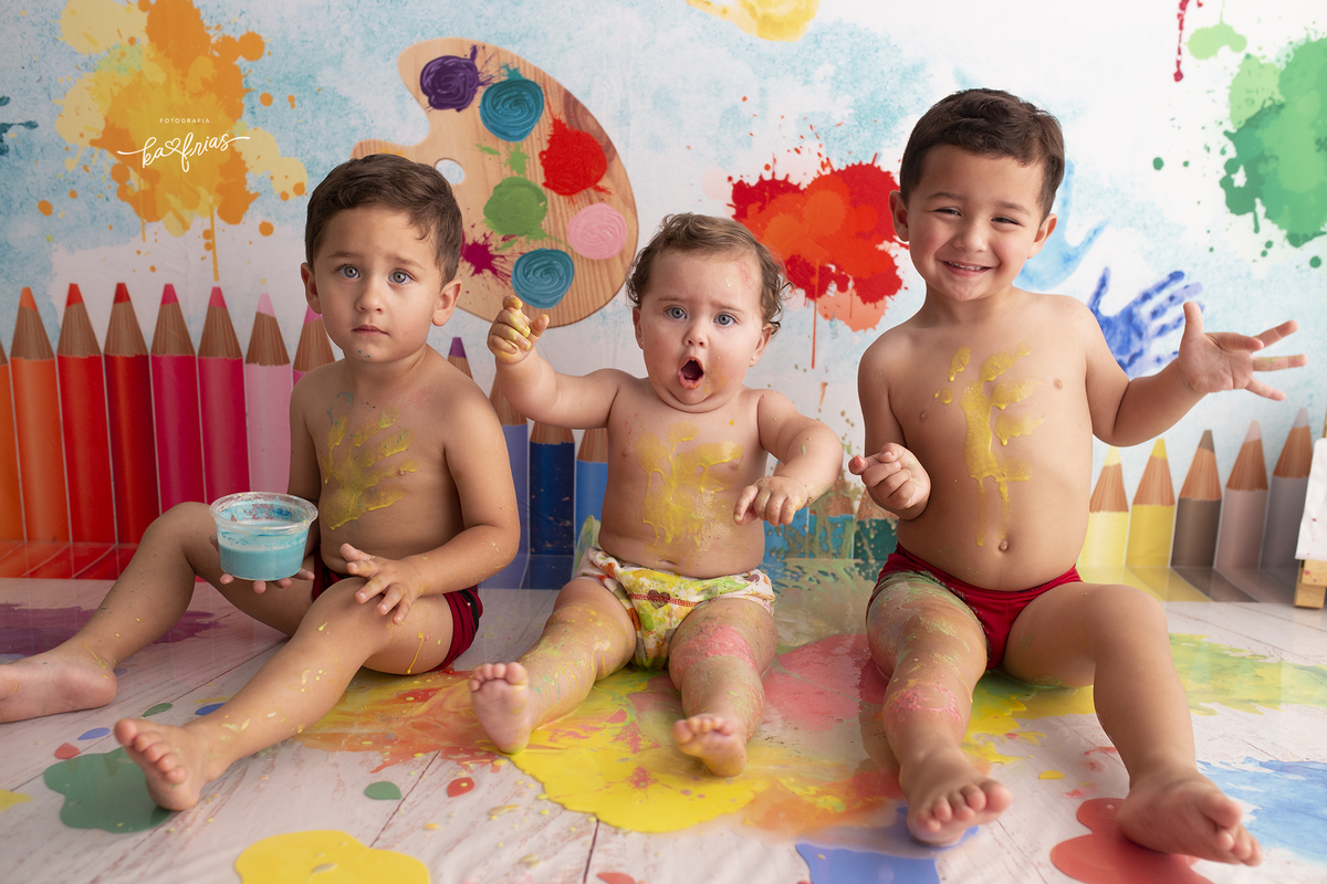 no ensaio infantil, os irmaos participaram