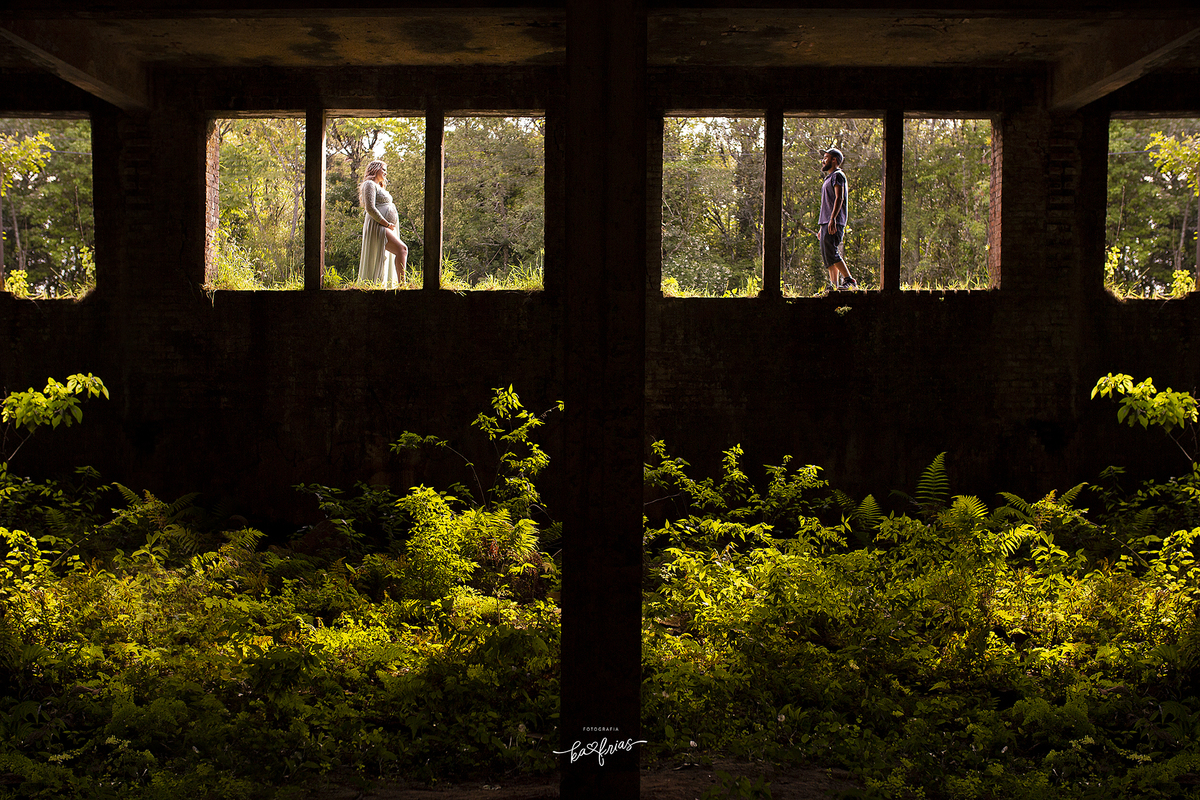 usamos as janelas para criar uma foto diferente de gestante