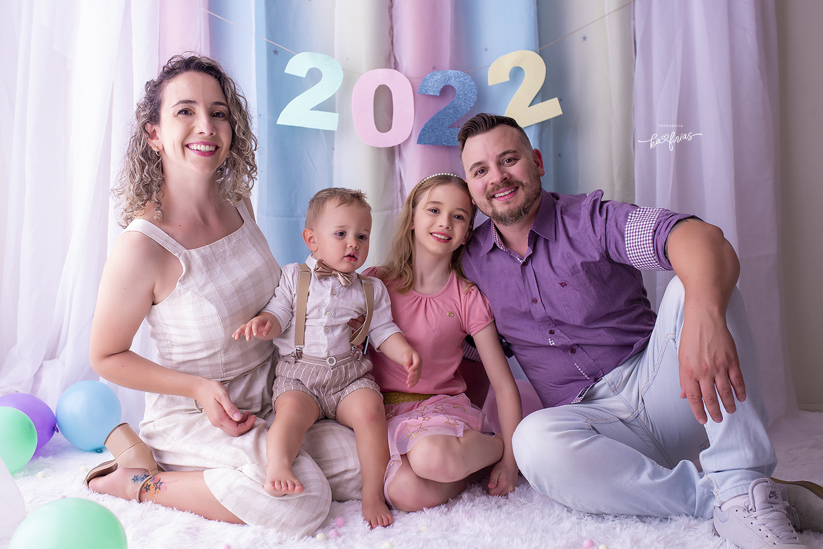 no ensaio de natal usamos o ano novo como tema