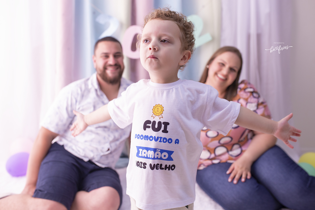 o menino revela que a mae esta gravida novamente