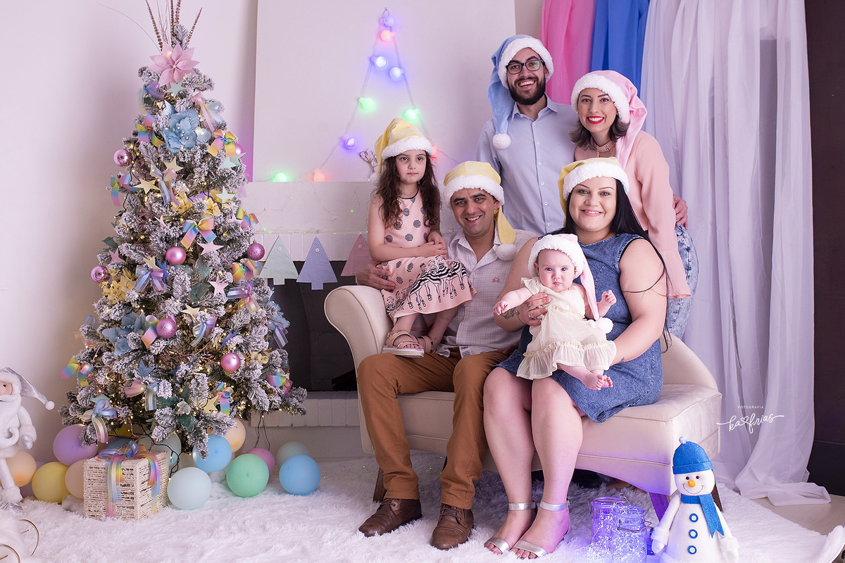 a familia participa do ensaio de natal em caxias do sul-rs