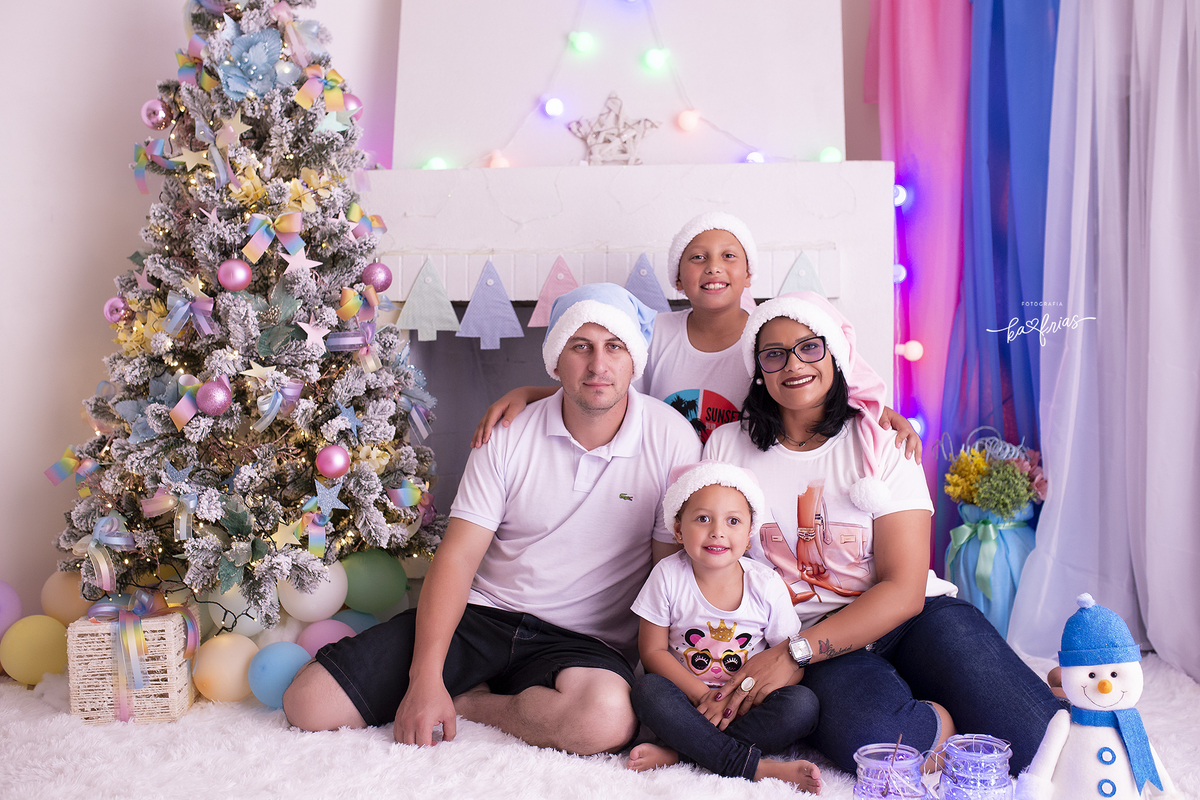 no ensaio de natal a familia toda participa
