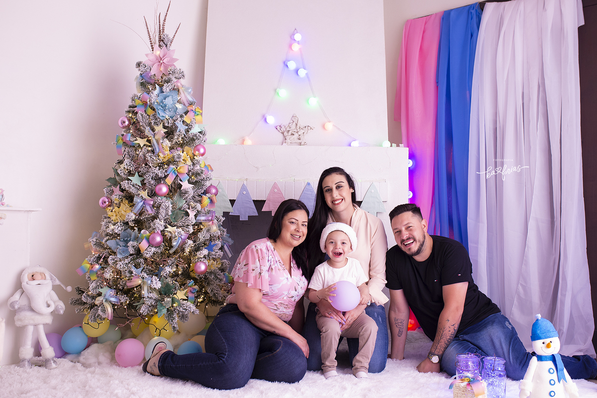 a familia participa do ensaio de natal em caxias do sul-rs