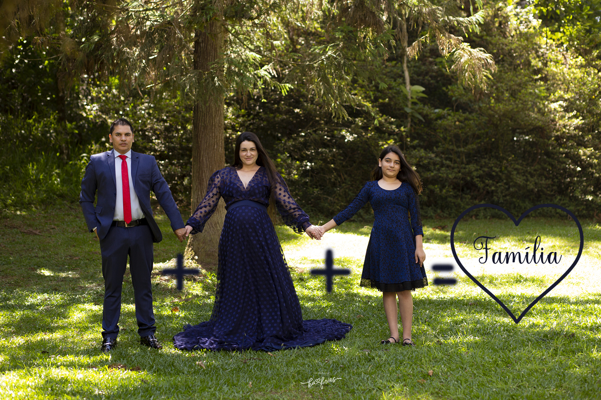 fizemos uma montagem no ensaio de gestante