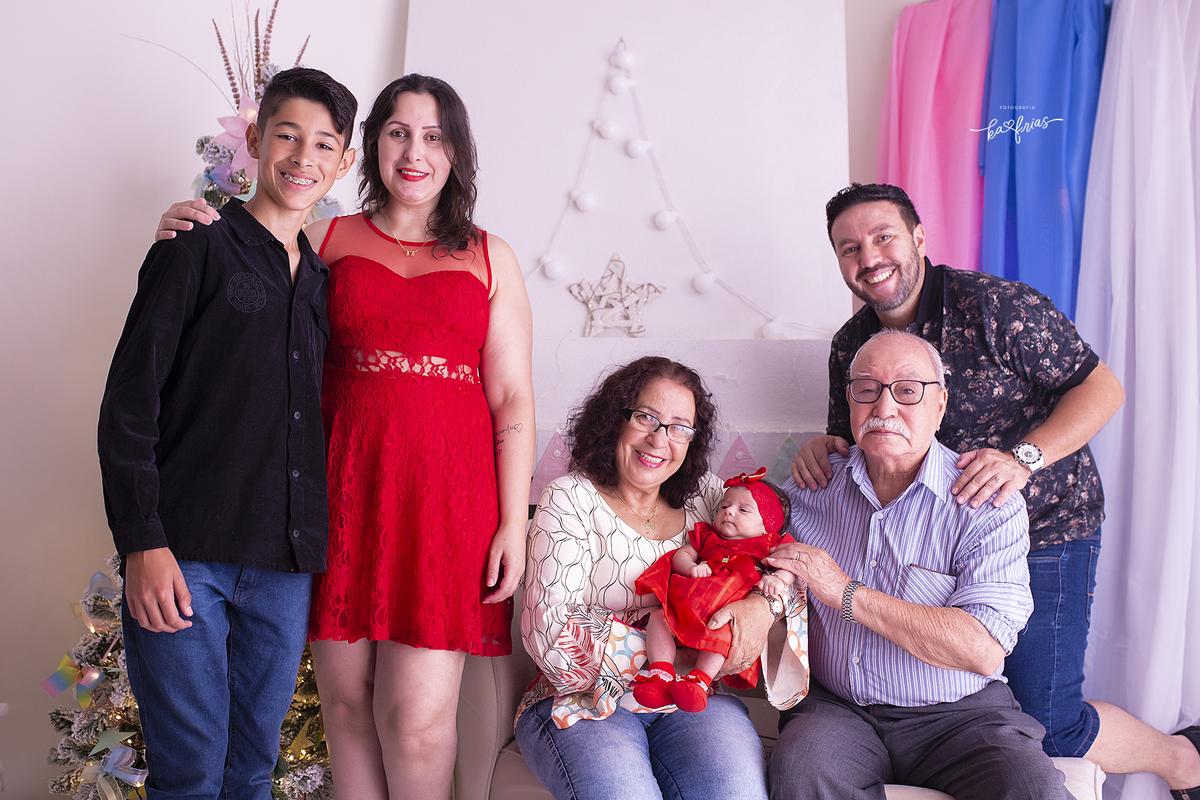 a familia toda participou do ensaio de natal 2021