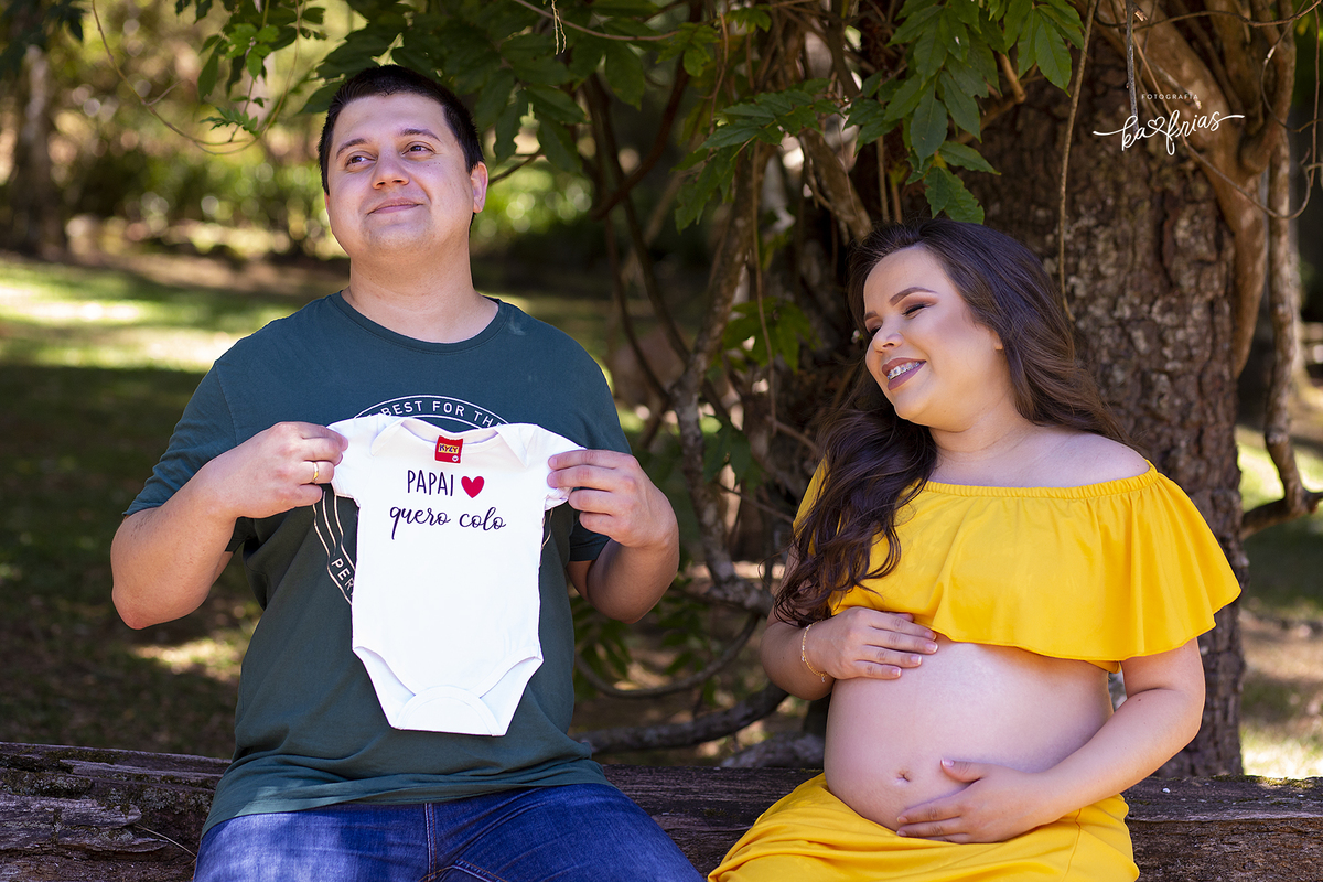 o pai esta orgulho pela vinda do primeiro filho