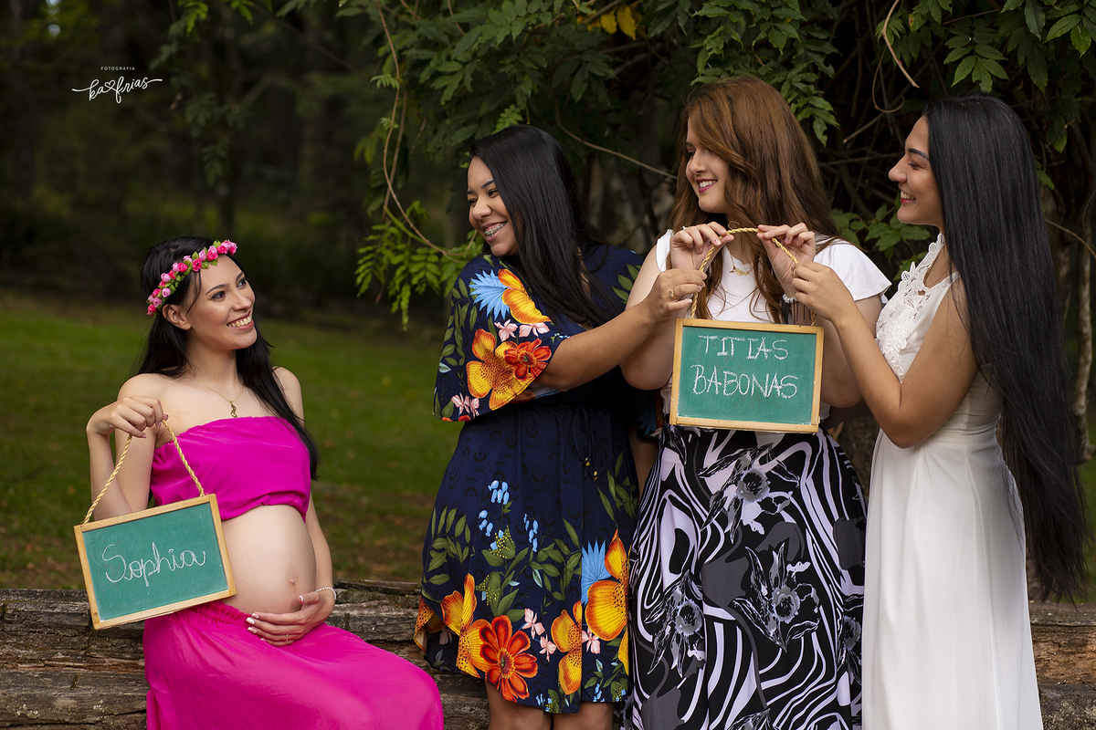 as amigas participaram do book de gestante