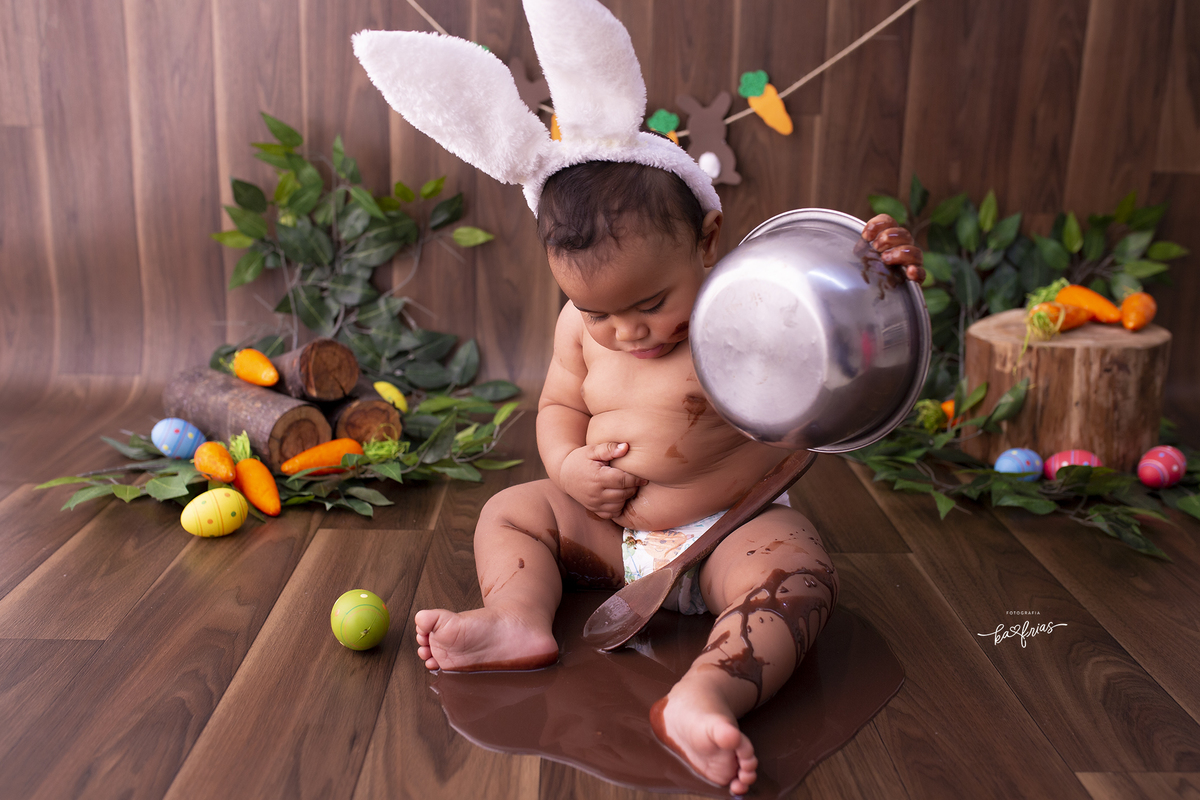ensaio de pascoa com chocolate em caxias do sul