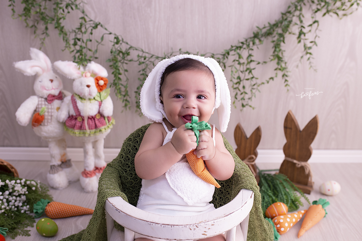 no acompanhamento o bebe esta sorrindo