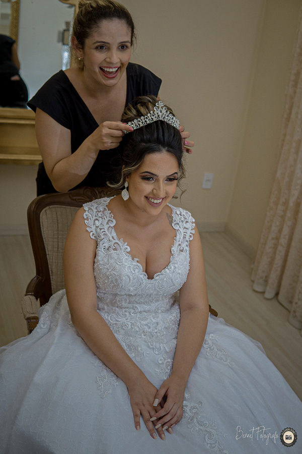 Noiva se prepara para o seu grande dia