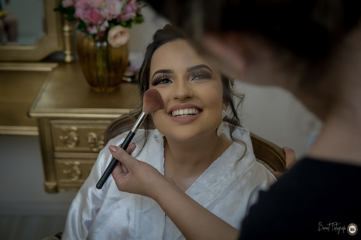 Noiva se prepara para o seu grande dia