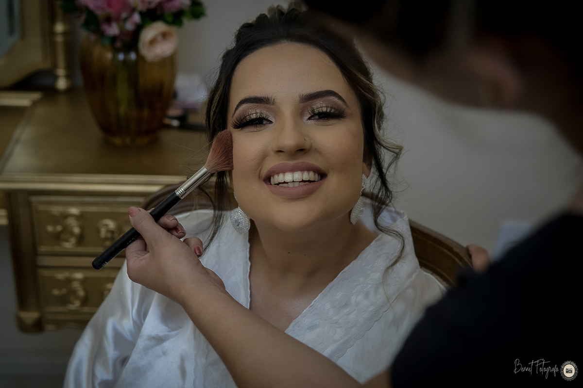 Noiva se prepara para o seu grande dia