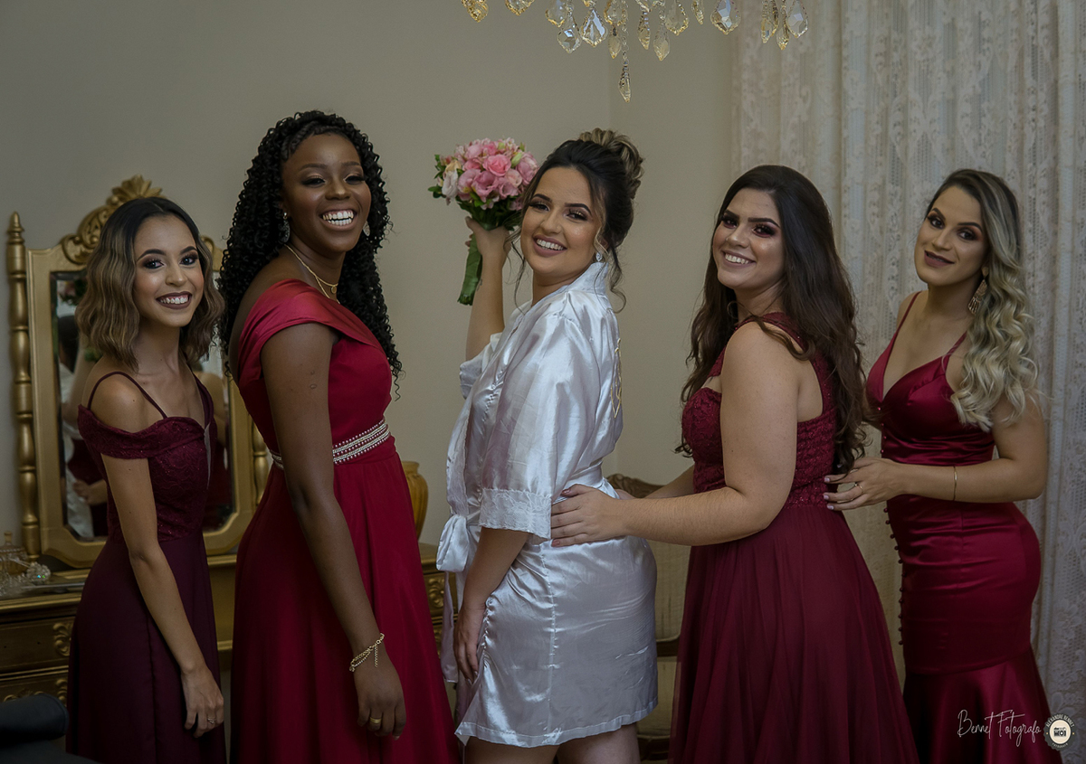 Noiva se prepara para o seu grande dia