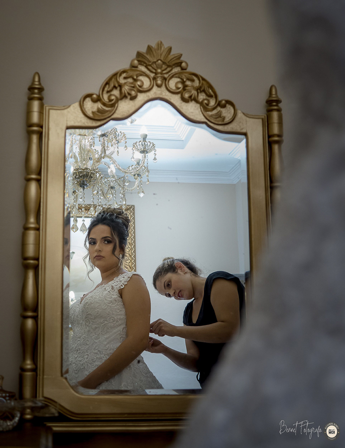 Noiva se prepara para o seu grande dia