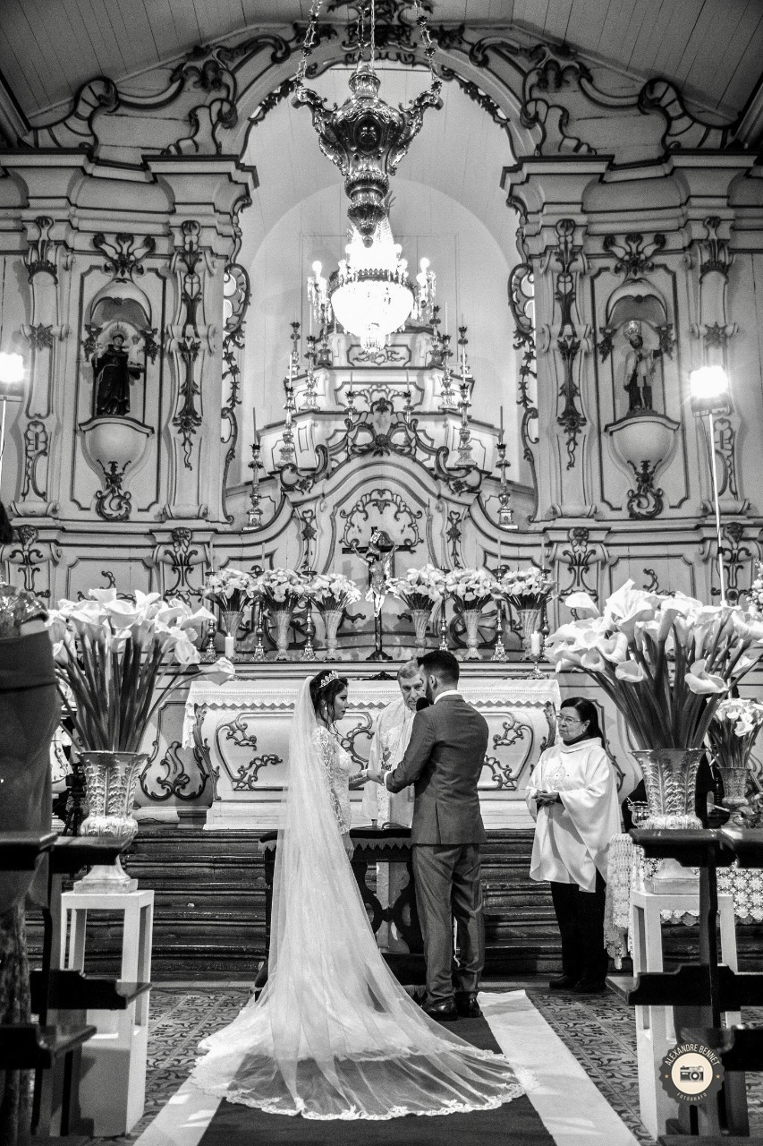 Casamento realizado em Barbacena-MG na igreja de Nossa Senhora da Piedade