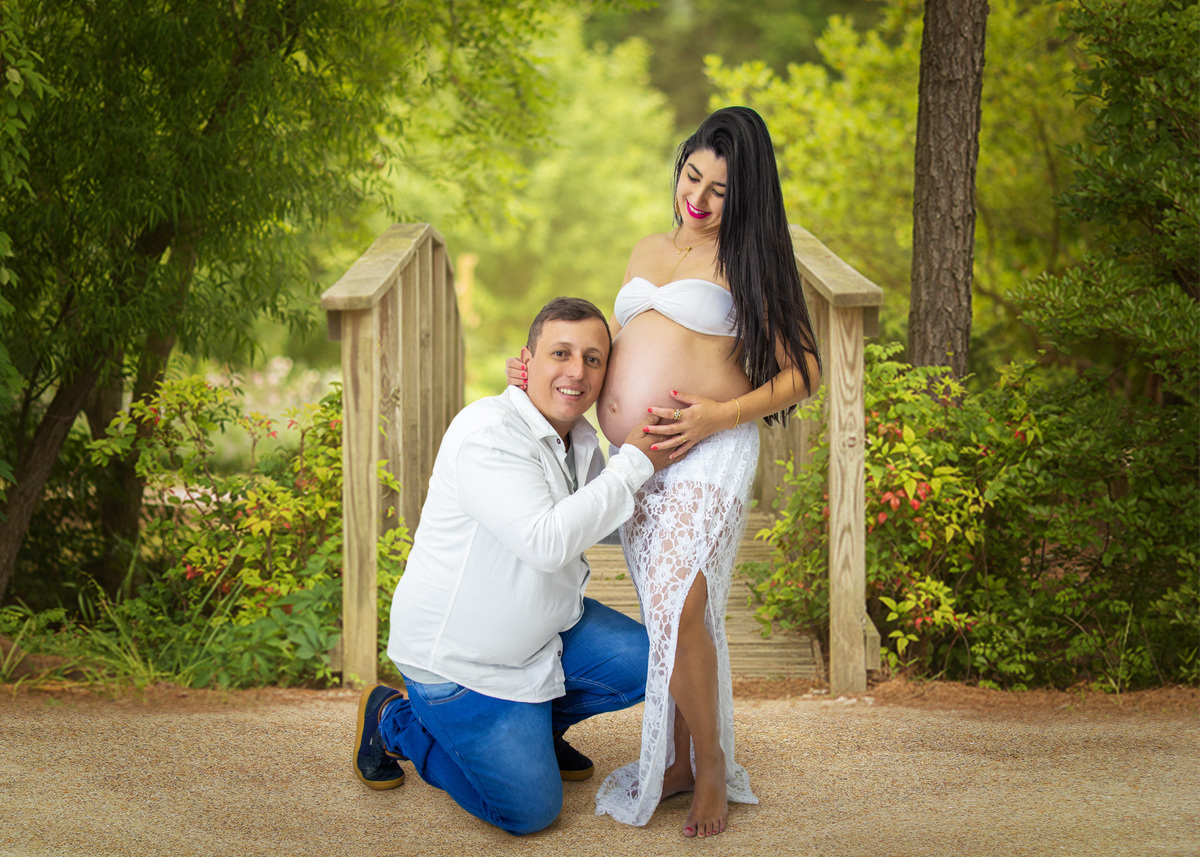 fotografo marcos toledo registra foto clichê de papai escutando o bebê