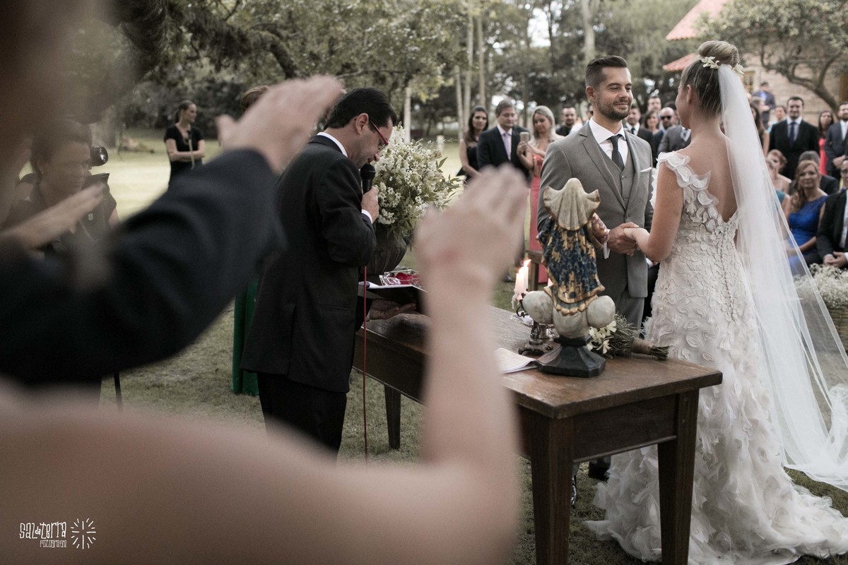 fotografo de casamento porto alegre casamento ao ar livre de dia alto da capela cerimonial Idealize eventos