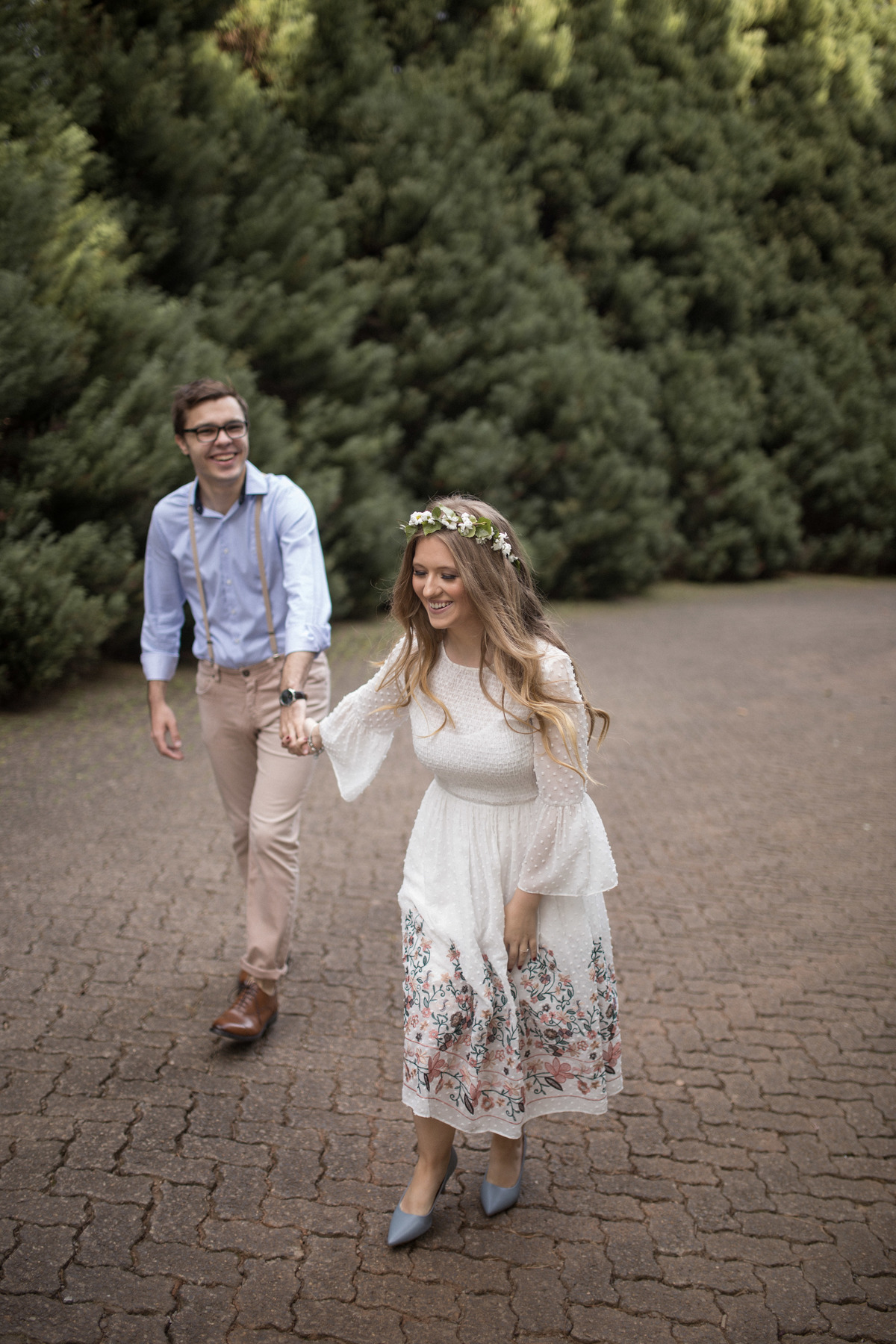 ensaio pre casamento em gramado parque das lavandas casamento boho chic vestido estilo camponesa casal fofo
