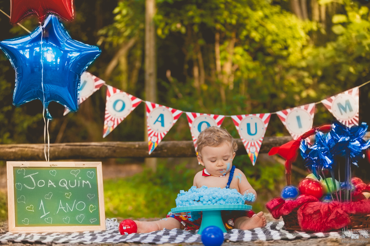 Joaquim | Pré 1 ano | Smash Cake | Sessão Fotográfica