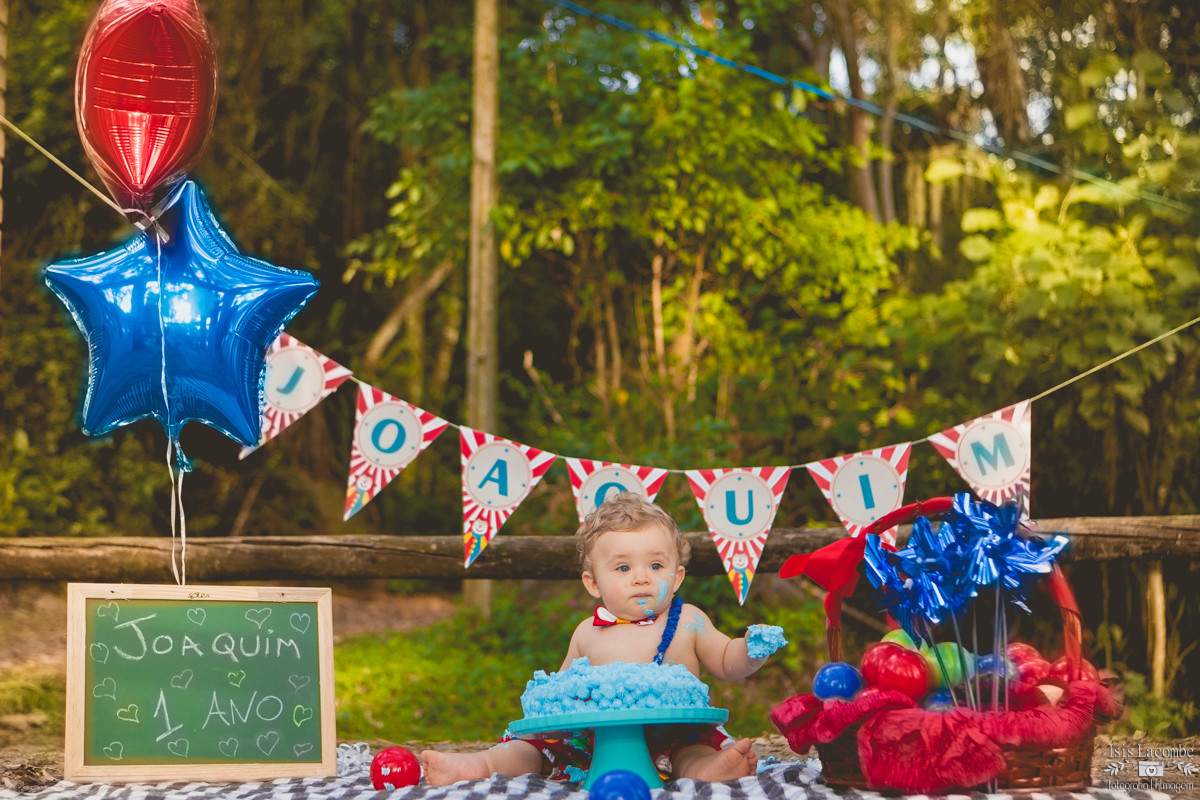 Joaquim | Pré 1 ano | Smash Cake | Sessão Fotográfica
