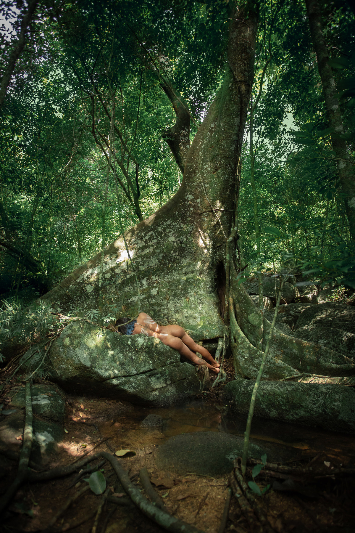 Outra sintonia perfeita....árvore e mulher.
