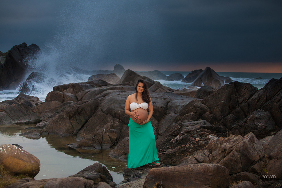 Ensaio Gestante Florianópolis- ensaio casal-gestante-praia