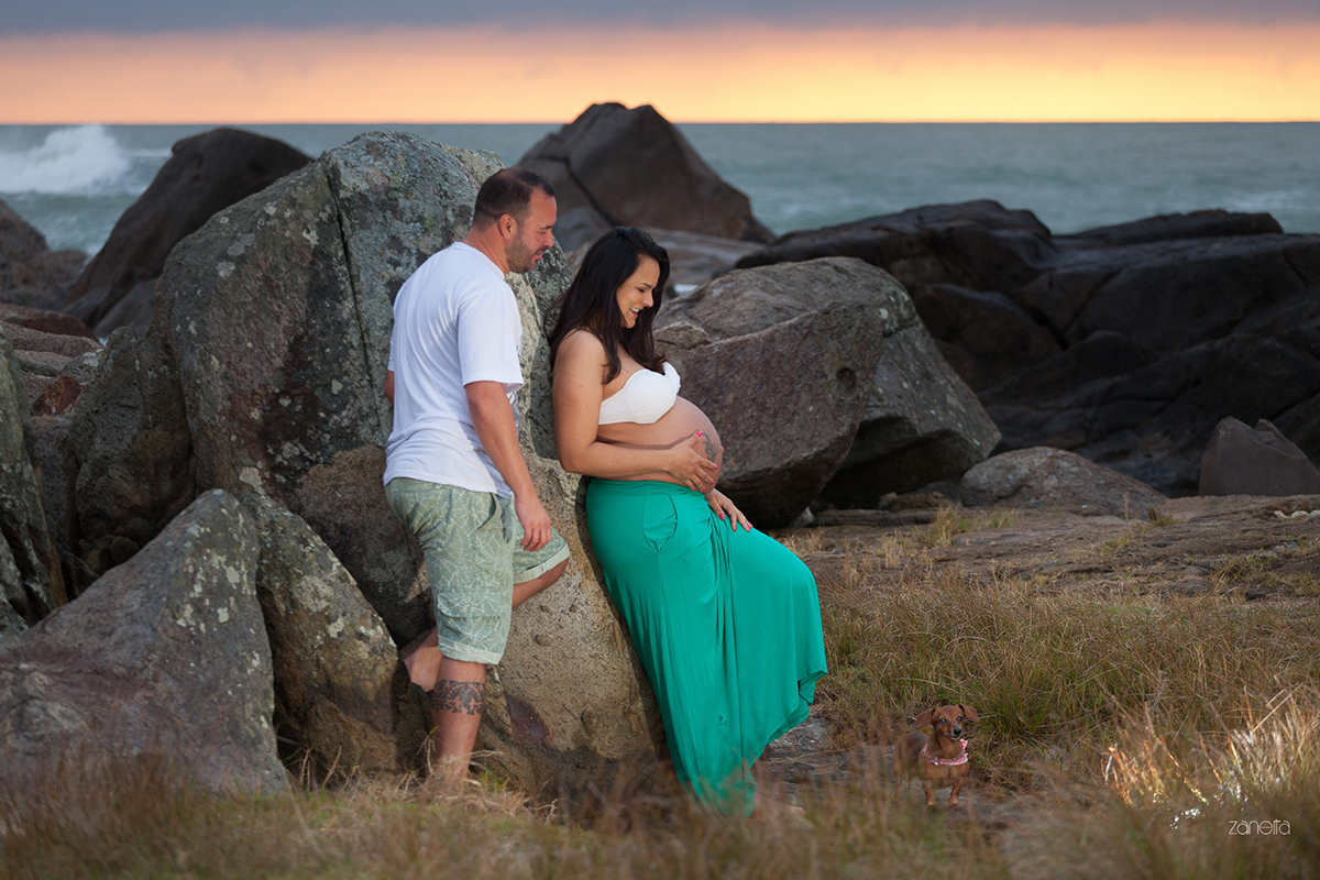 Ensaio Gestante Florianópolis- ensaio casal-gestante-praia