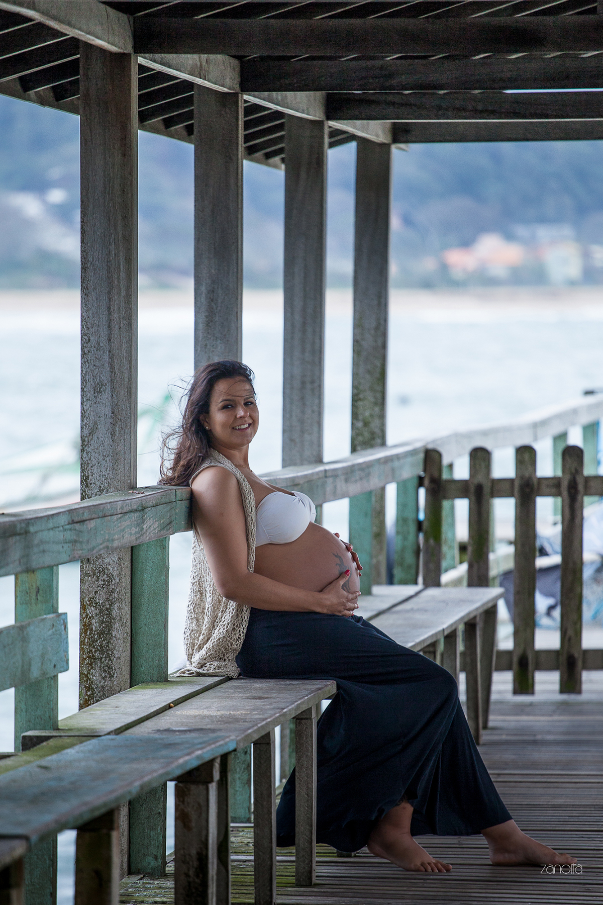 Ensaio Gestante Florianópolis- ensaio casal-gestante-praia