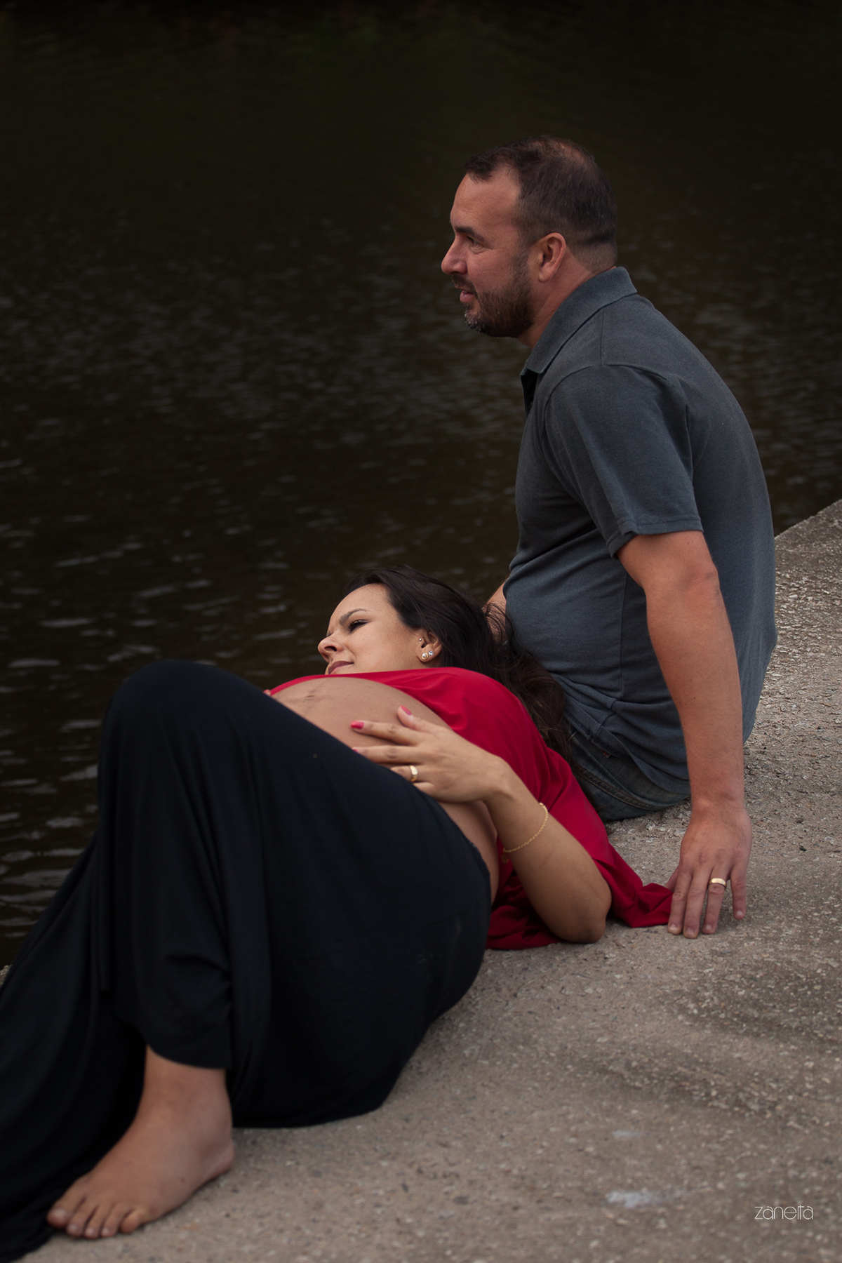 Ensaio Gestante Florianópolis- ensaio casal-gestante-praia