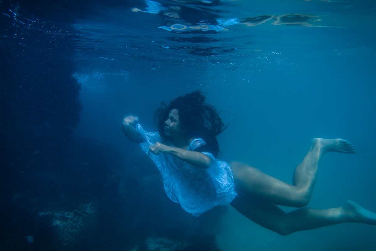 ensaio debaixo dágua´em Florianopolis