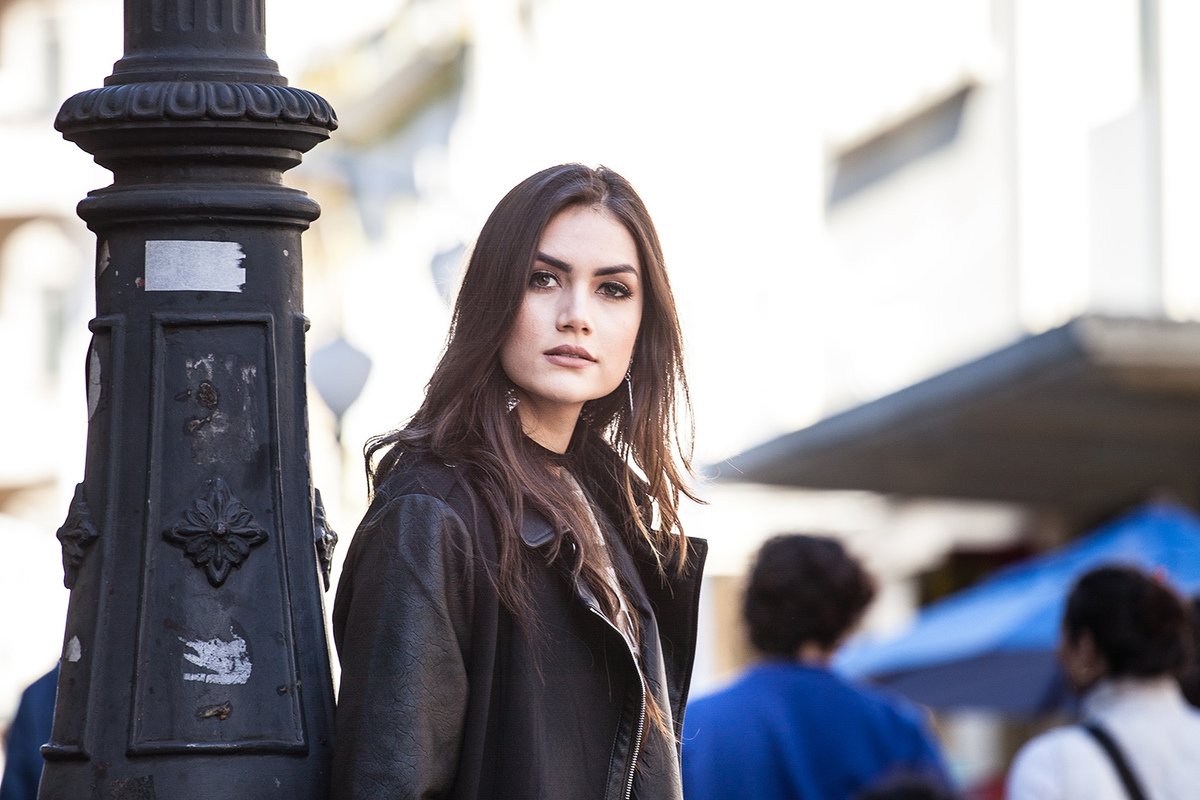 Ensaio fashion no centro de Florianopolis com Bruna Silveira