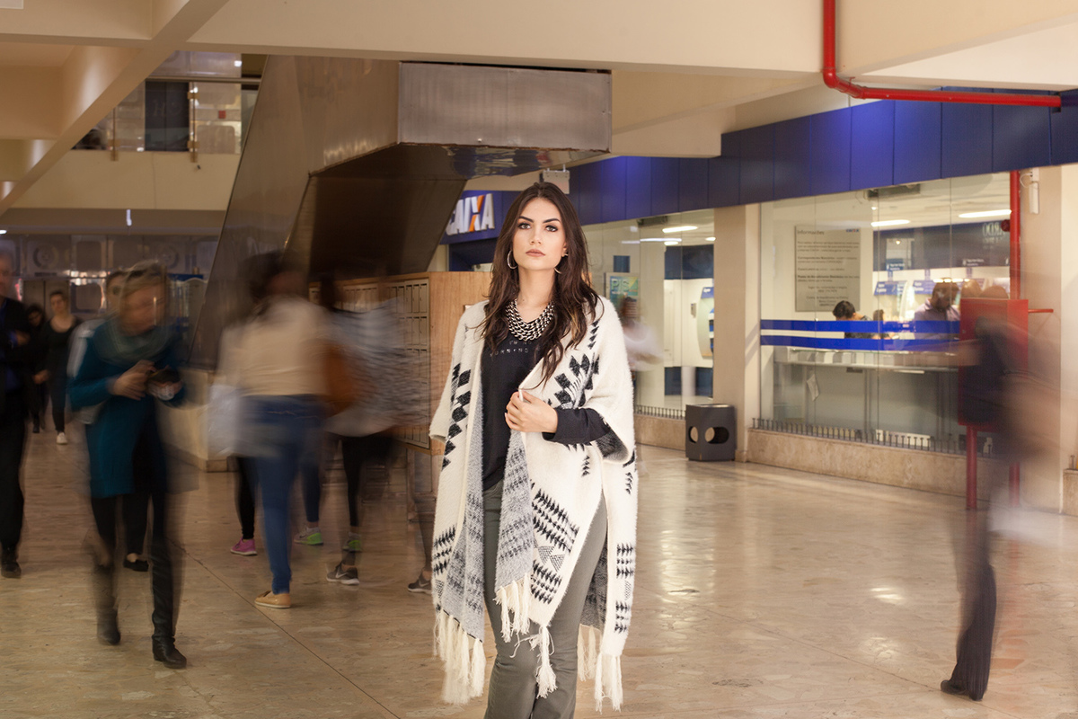 Ensaio fashion no centro de Florianopolis com Bruna Silveira