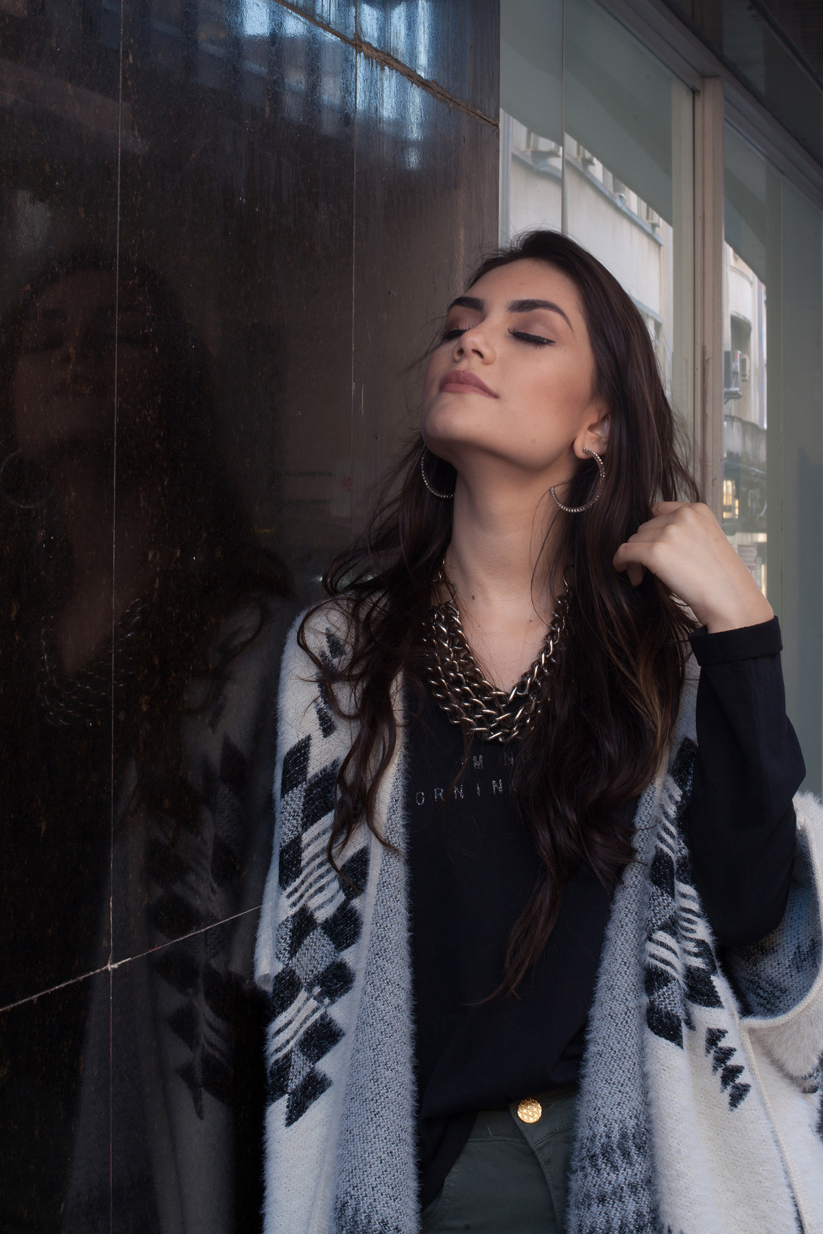 Ensaio fashion no centro de Florianopolis com Bruna Silveira